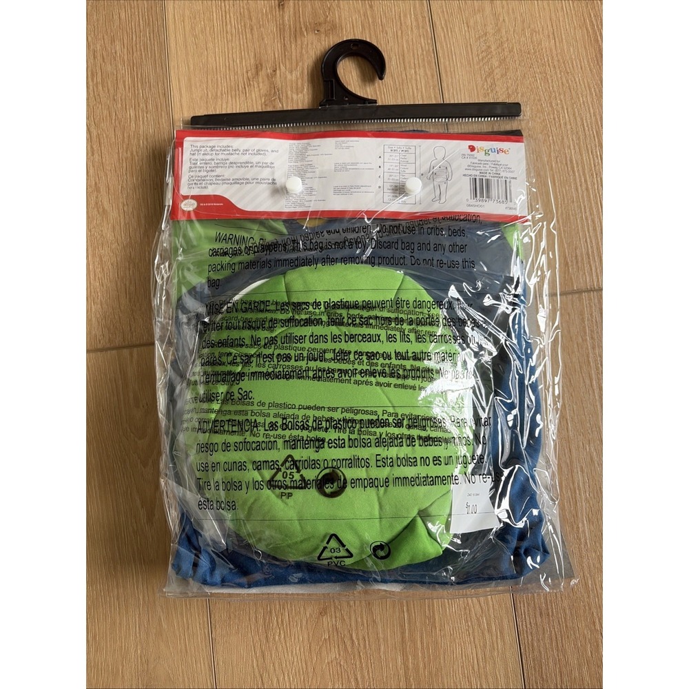 Halloween Costume Boy Super Mario Luigi Size 2T New With Hat - Picture 3 of 4
